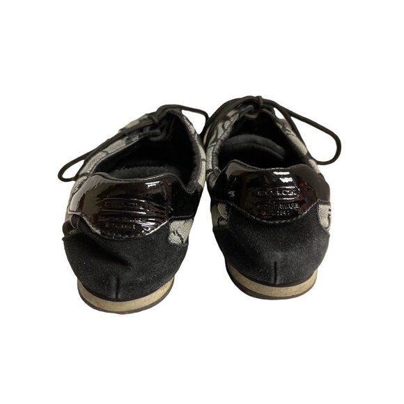 Coach Signature Katelyn Jacquard Logo Lace Up Sneakers black Women's Size 7 - Picture 4 of 9